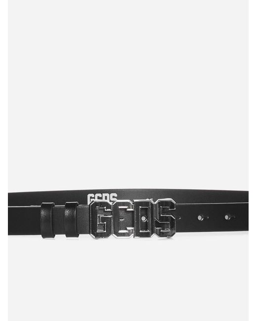 Cintura in pelle con fibbia-logo di Gcds da Uomo | Lyst