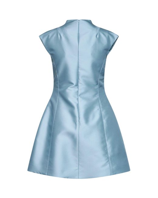 Blanca Vita Blue Powder Taffeta Alinka Mini Dress