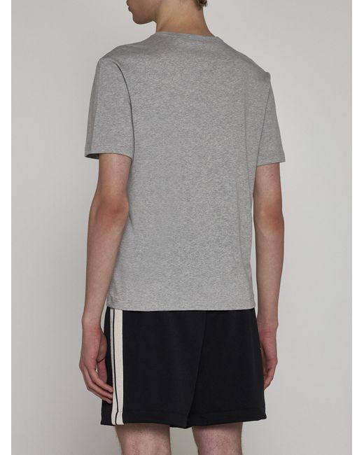 Palm Angels Gray Cotton T-shirt Tripack for men