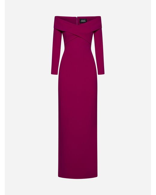 Solace London Purple Galia Maxi Dress