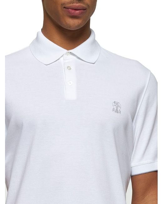 Brunello Cucinelli White T-Shirts And Polos for men
