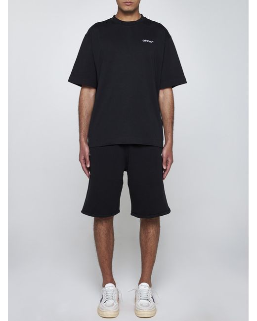 Off-White c/o Virgil Abloh Blue Skate Cotton Sweat-shorts for men