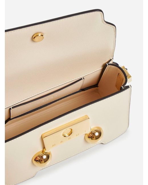 Marni Trunkaroo Leather Mini Bag in White | Lyst UK