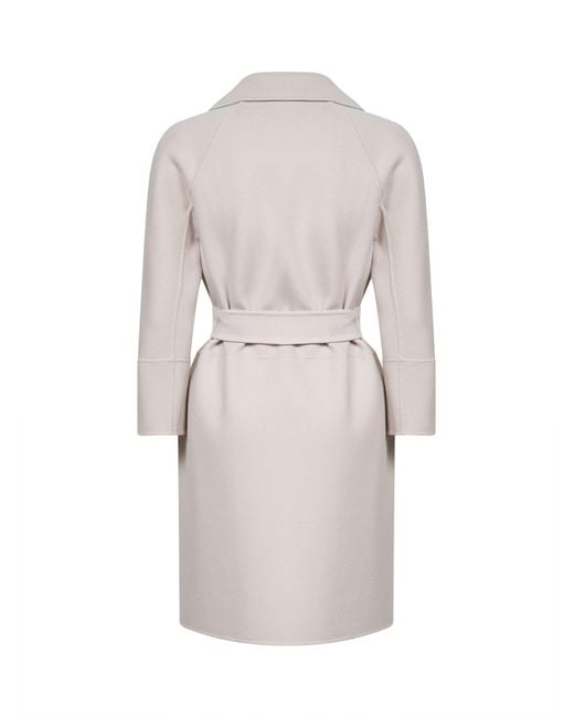 Max Mara White Cocoon Short Coat
