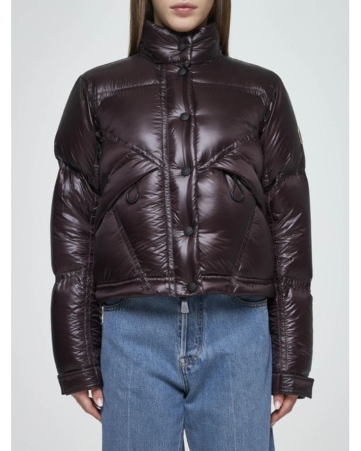 Moncler Black Julier Quilted Nylon Down Bomber Jacket