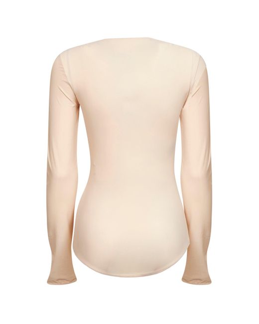 Maison Margiela Natural Almond Technical Jersey Bodysuit