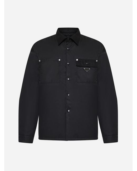 Prada Black Re-nylon Overshirt for men