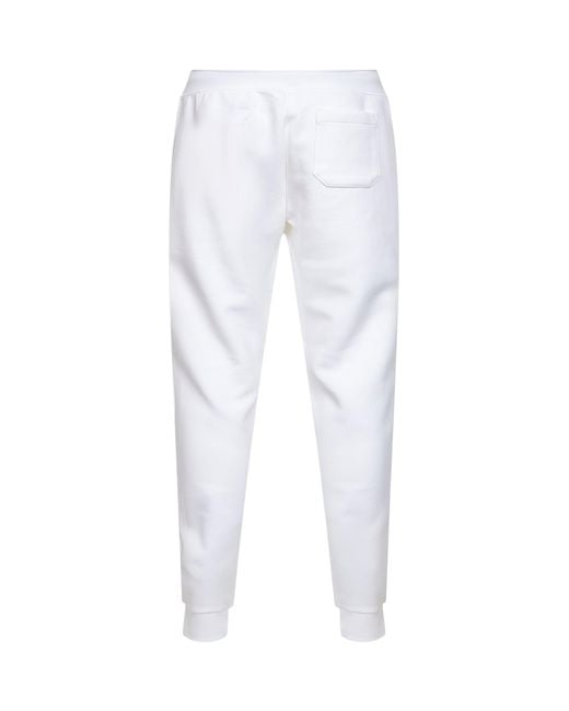 Polo Ralph Lauren White Cotton Jogging Trousers for men