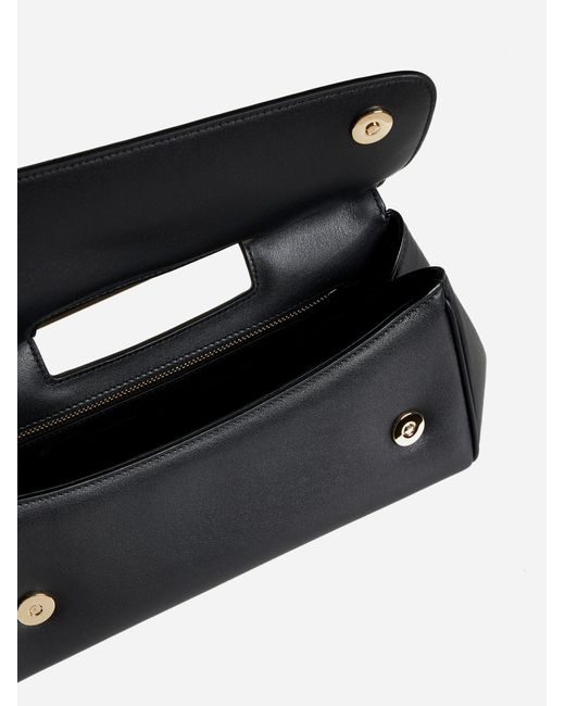 Dolce & Gabbana Black Sicily Leather Medium Clutch Bag
