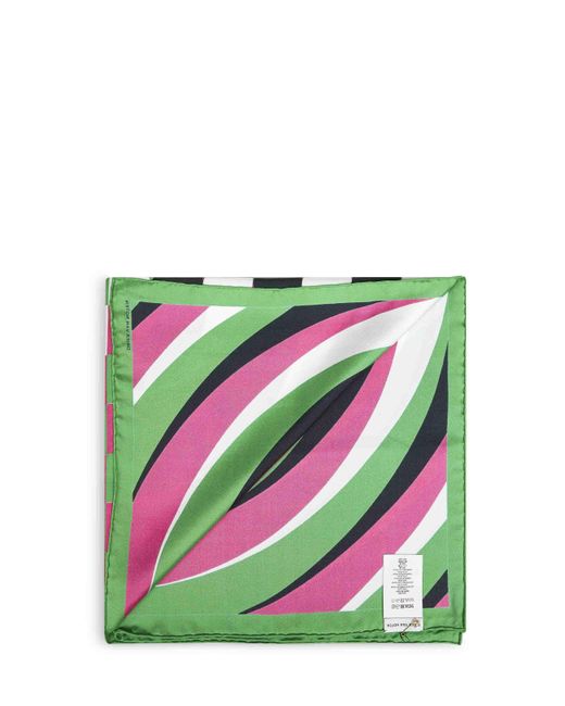 Dries Van Noten White Graphic-Print Silk Square Scarf