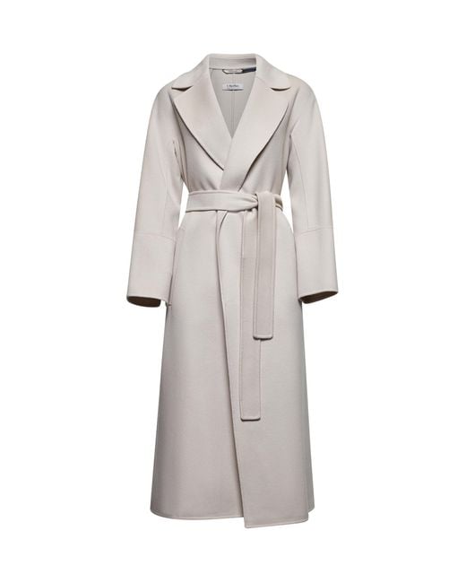 Max Mara Gray Wool Elisa Long Coat