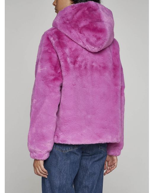 Apparis Pink Luz Faux Fur Jacket