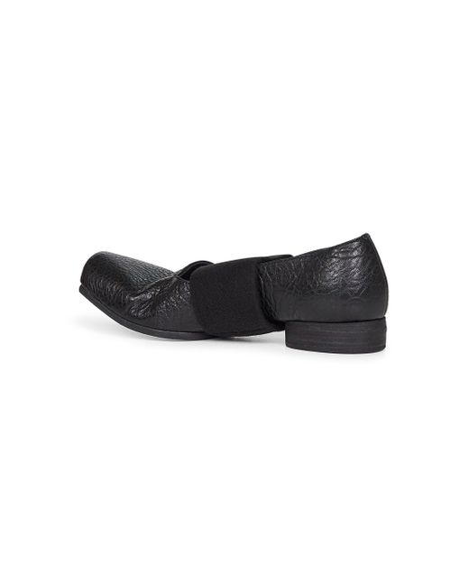 Uma Wang Black Leather Ballet Strap Ballet Flats