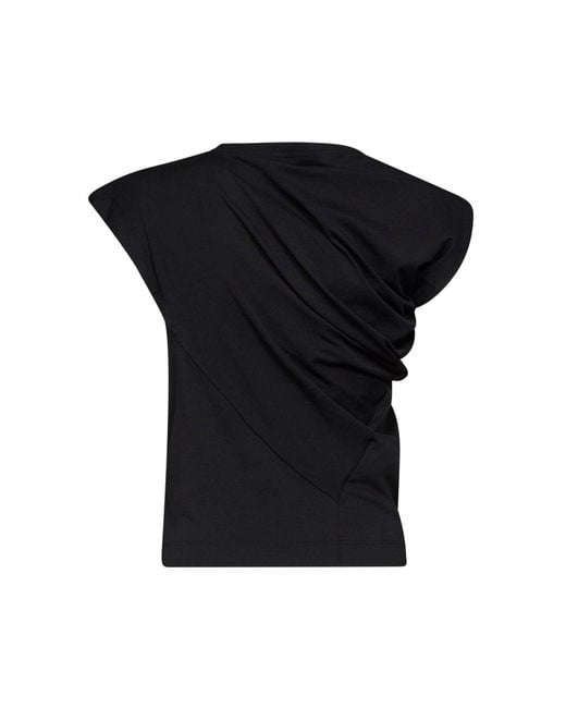 Vivienne Westwood Black Cotton Jersey Hebo Draped Top