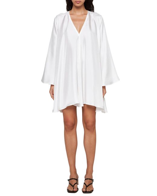 Blanca Vita White Silk Aeonium Dress