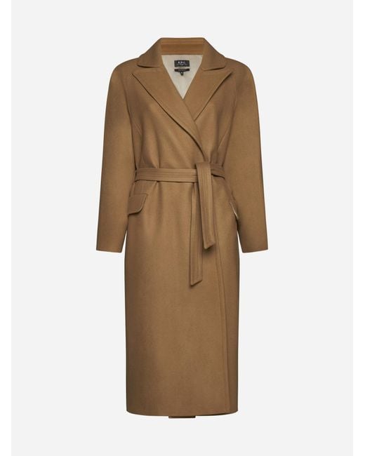 A.P.C. Natural Florence Wool And Cashmere Blend Coat