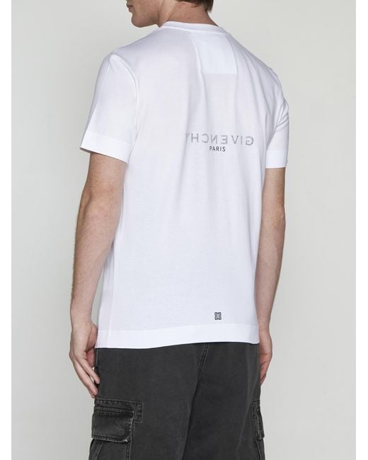 Givenchy White Logo Cotton T-shirt for men