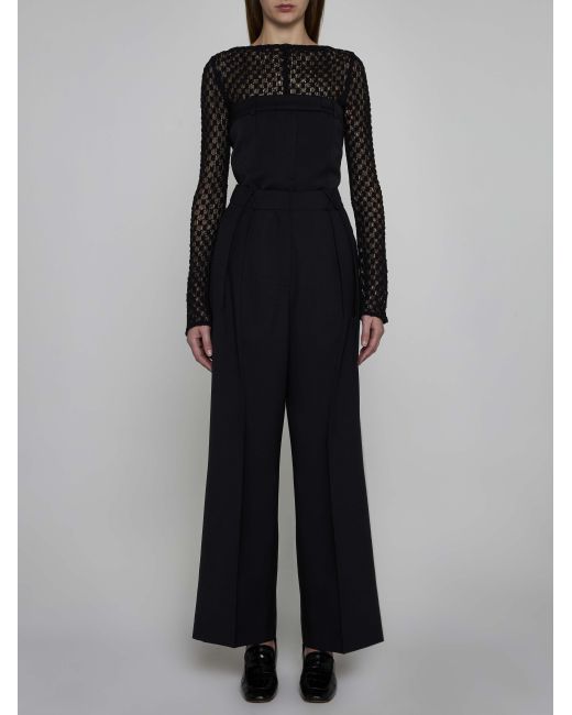Rohe Black Tailored Wool Trousers