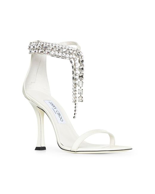 Jimmy Choo White Ivory Verity Sandal 100 Sandals