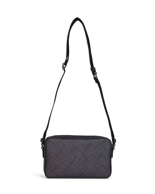 Ferragamo Black And Monogram Crossbody Bag for men