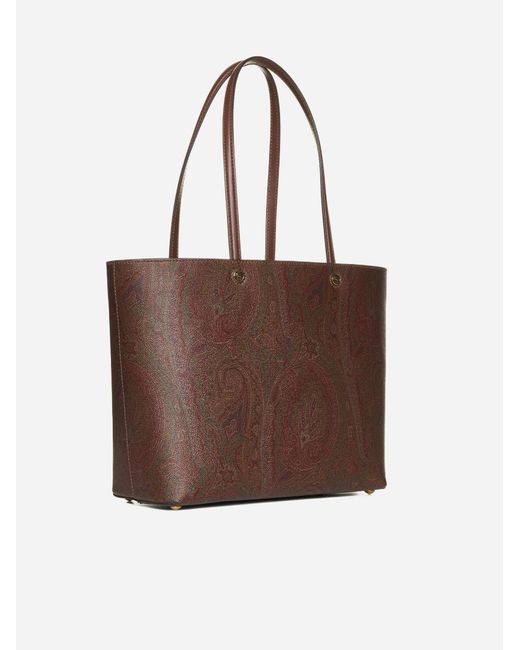 Etro Brown Essential Large Canvas Tote Bag