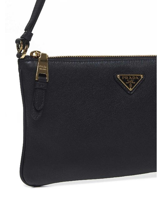 Prada Black Leather Shoulder Bag