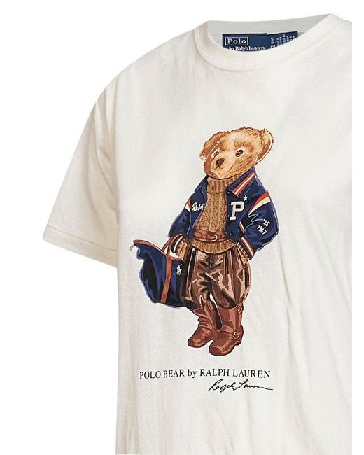 Polo Ralph Lauren White Warm Cotton Jersey Polo Bear T-Shirt