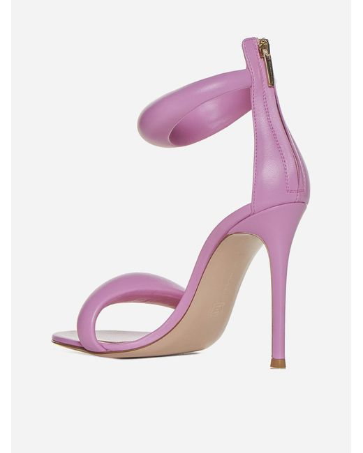 Gianvito Rossi Pink Bijoux Nappa Leather Sandals