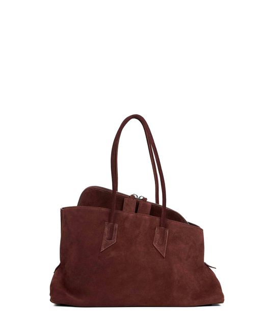 The Attico Brown Light Chocolate "La Passeggiata Medium" Top Handle Bag