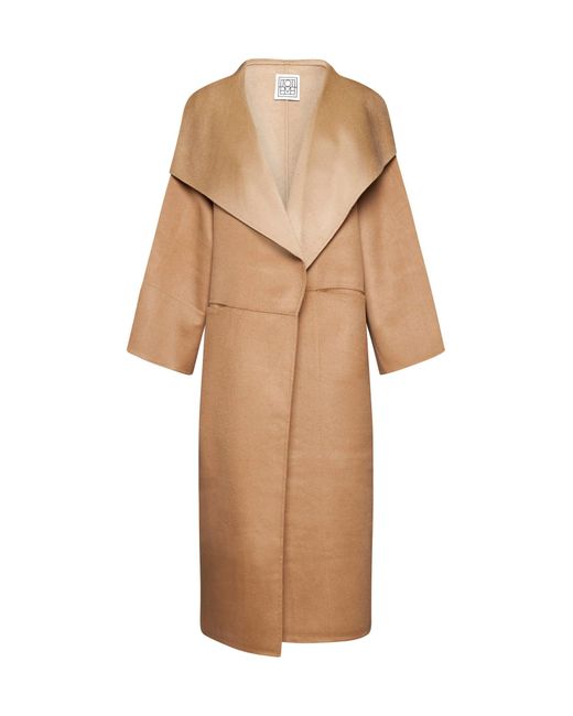 Totême  Natural Wool And Cashmere Oversized Coat