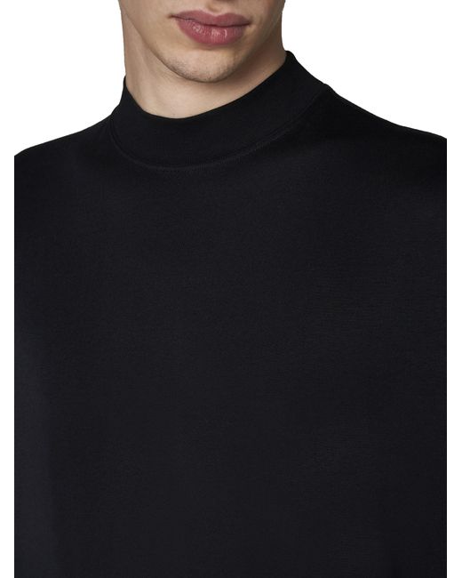 T-Shirt Con Collo Mock di Jil Sander in Blue da Uomo