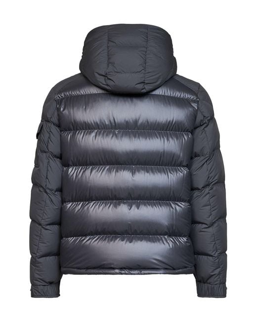 Moncler Black Dark Maya Short Hooded Down Jacket for men