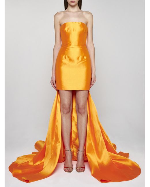 Solace London Orange The Neva Mini Dress