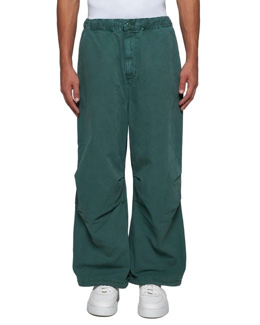 Carhartt Green Judd Hubbard Cotton Trousers for men