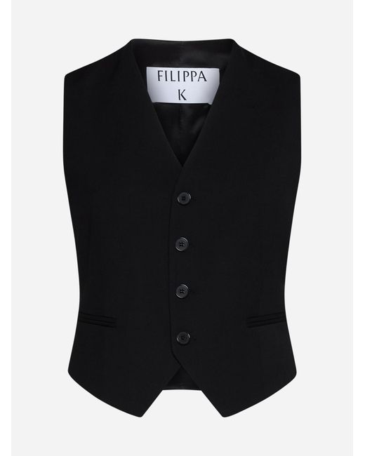 Filippa K Black Tailored Woo Vest