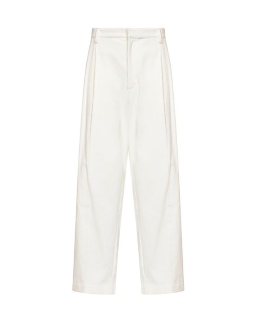 DARKPARK White Davide Corduroy Wide-Leg Trousers for men