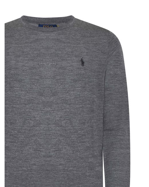 Polo Ralph Lauren Gray Ralph Lauren Wool Polo Shirt for men