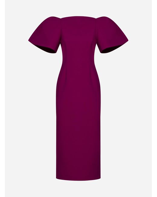 Solace London Purple Lora Midi Dress