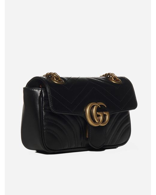 Gucci Black GG Marmont Quilted Leather Mini Bag