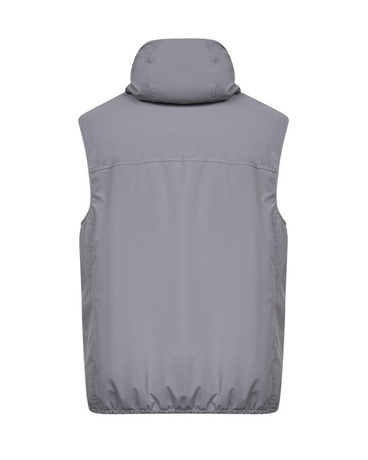 Gilet Con Cappuccio di Brunello Cucinelli in Gray da Uomo
