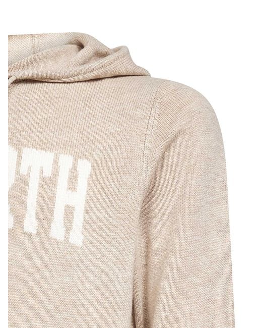 Mc2 Saint Barth Natural Wool Blend Knit Wood Hoodie for men