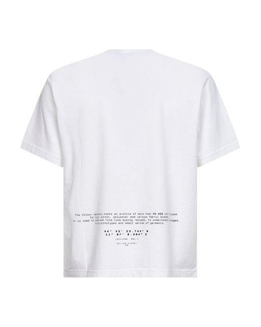 Stone Island White Organic Jersey T-Shirt With "All Around Compass" Print for men