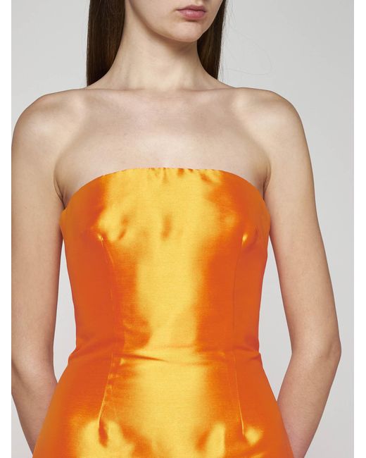 Solace London Orange The Neva Mini Dress