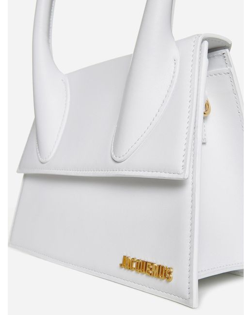 Jacquemus White Le Grand Chiquito Leather Bag