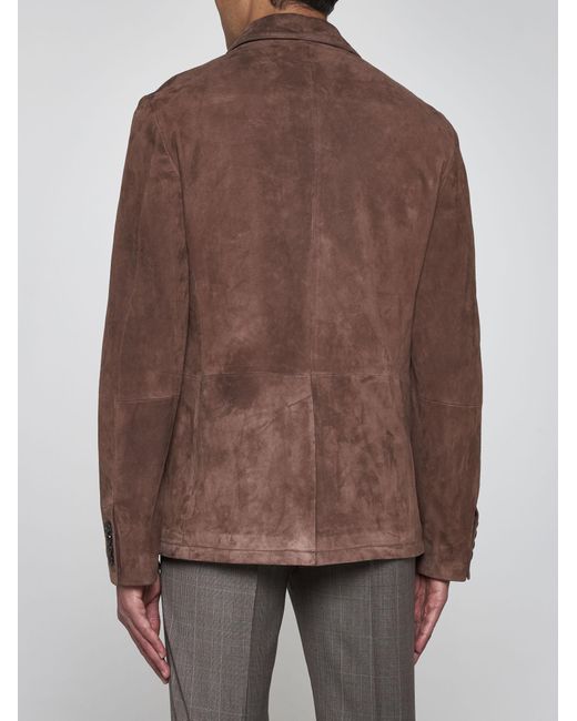 Paul Smith Brown Suede Jacket for men