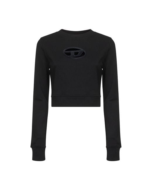 DIESEL Black F-Slimmy-Od Cropped Sweatshirt