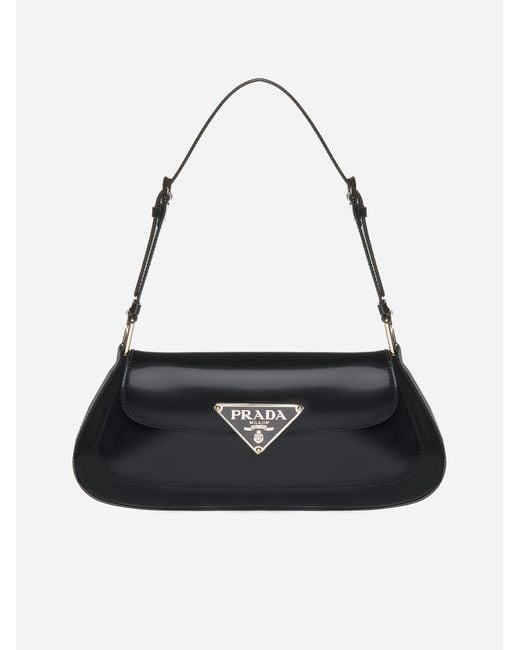 Prada Black Cleo Leather Shoulder Bag