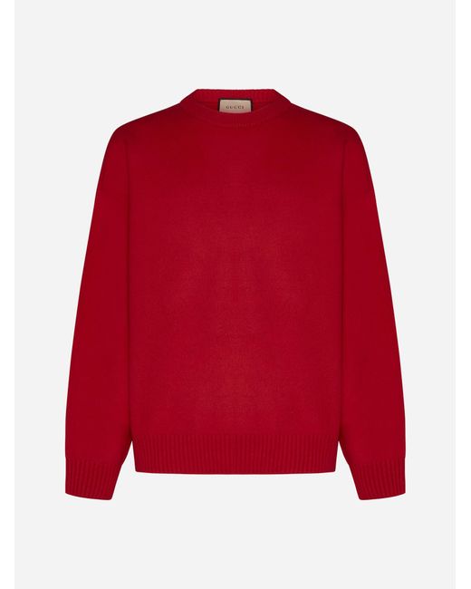 Gucci Red Wool Sweater for men