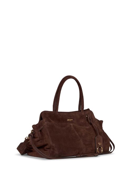 Prada Brown Dark Prada Allusion Large Handbag