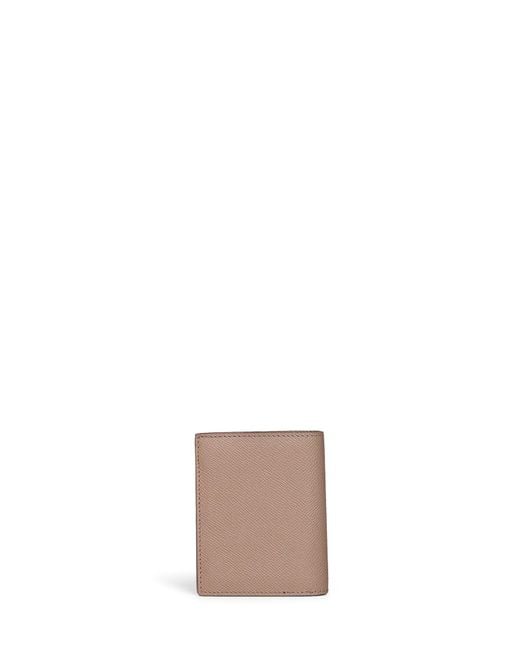 Ferragamo White Warm Taupe Gancini Compact Wallet